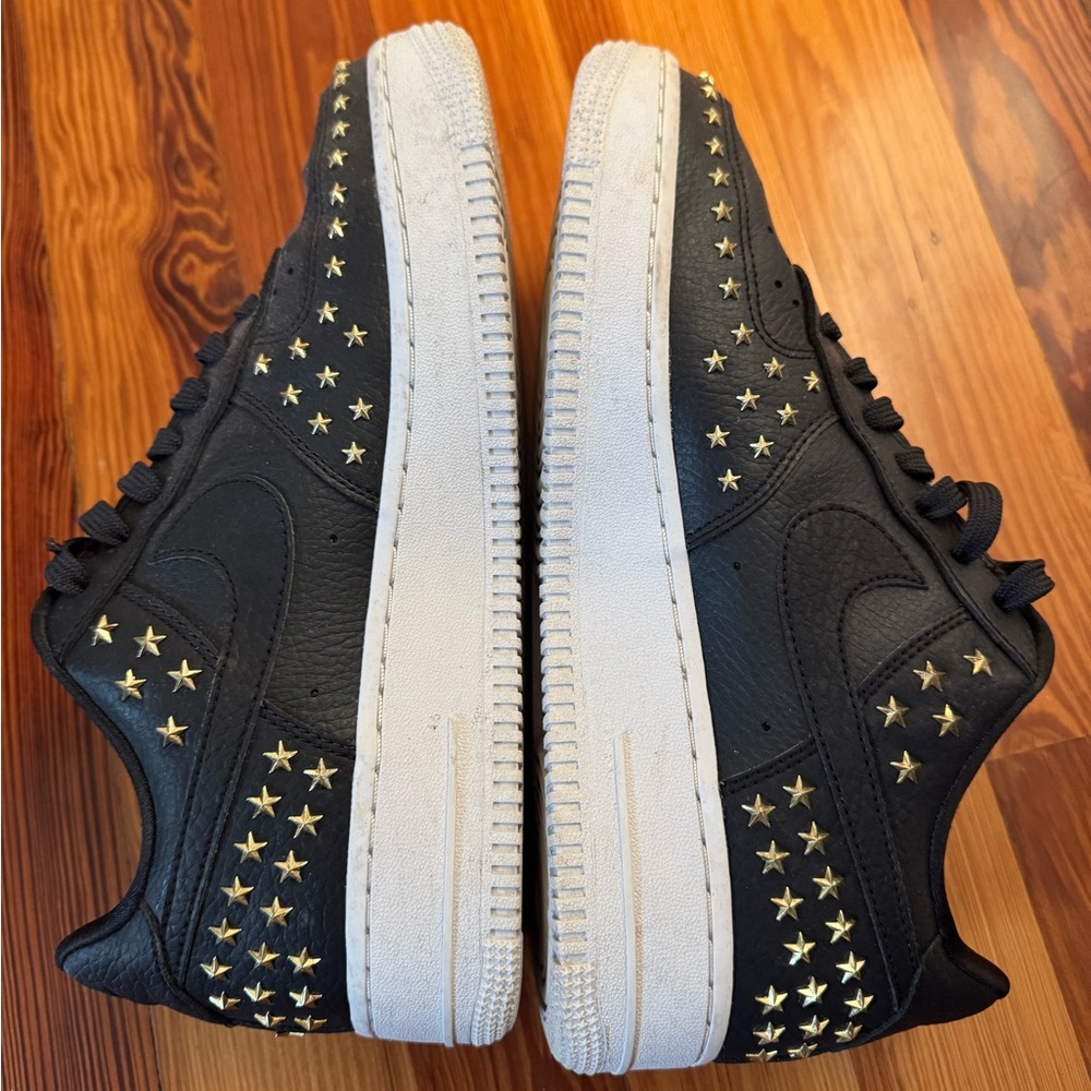 Nike Black Sneakers with Gold Stars